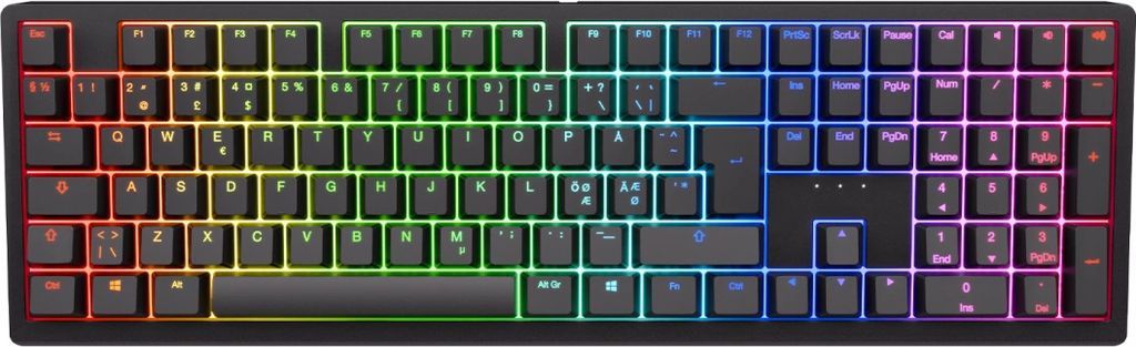 Ducky DKZE2408ST3 Zero 6108 Wireless RGB Cherry MX2A Speed ​​Silver Keyboard (Nordic)