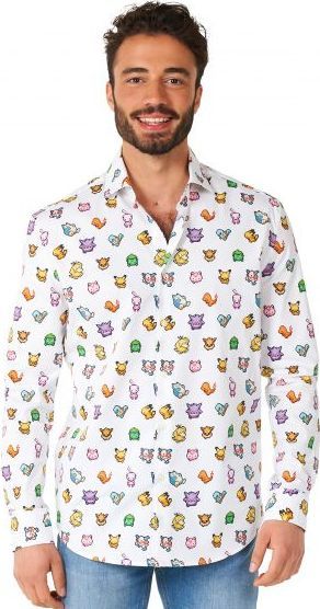 OppoSuits Pixel Pokemon Skjorte