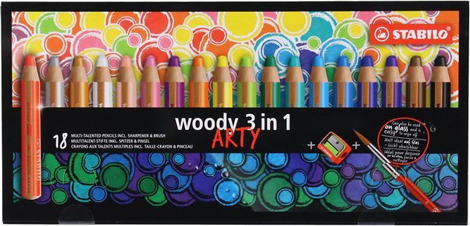 Stabilo Woody 3 in 1 Arty 18-pack