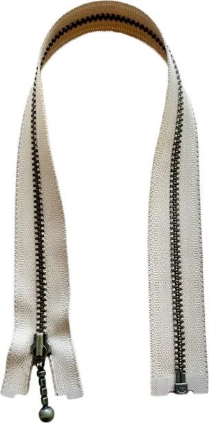 YKK YKK Delbar Lynlås Antik Messing Lys Grå/Beige 6mm 45cm