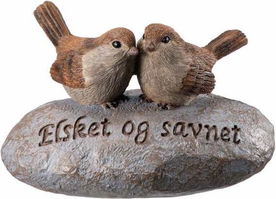 Gravpynt, 2 fugle på sten, Elsket og savnet