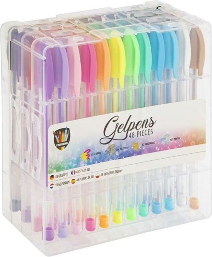 Grafix Gelpenne 48-pak Glitter/Neon/Metallic/Pastell