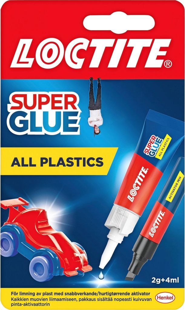 Loctite, Superlim, Super Glue All Plastics, 2 g