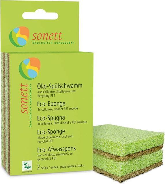 Rengøringssvamp miljøvenlig - 2 stk - Sonett