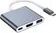 Lippa 3-in-1 87W USB-C PD 4K HDMI Hub USB hub - USB 2.0 - 3 ports - Grå