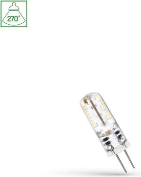 Spectrum led stiftsockel 1,5w g4 klar 12v 110lm tageslicht 6000k kaltweiß 270° 8 mm