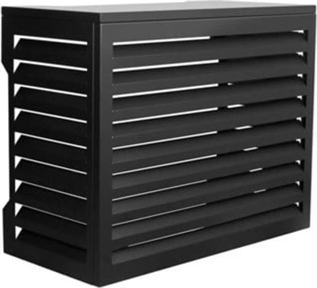 enstal varmepumpeskjuler, aluminium, sort