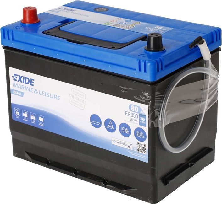 Camper Batteri "Exide Dual" 80A