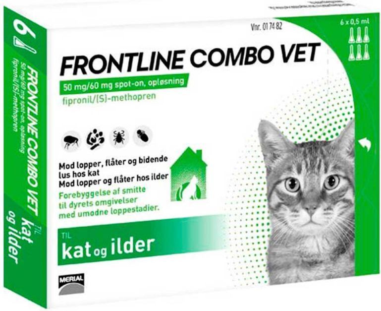 frontline combo loppemiddel 6x0,5 ml til kat