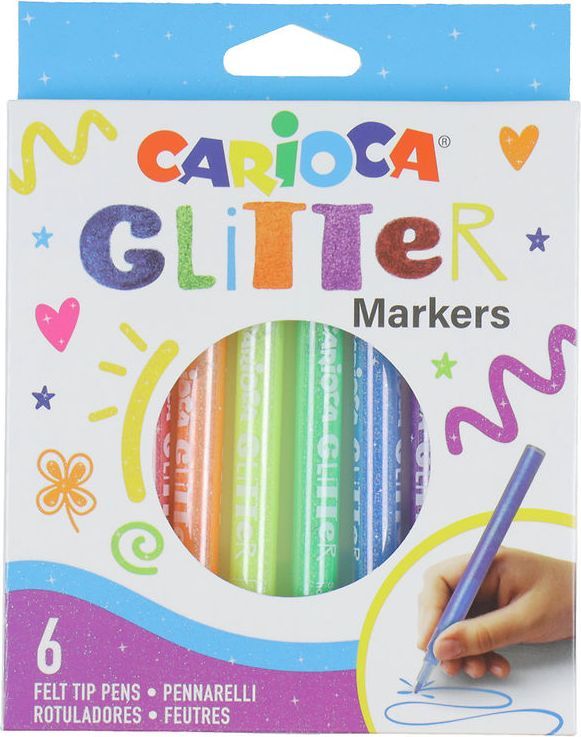 CARIOCA - Glitter tuscher 6 stk.