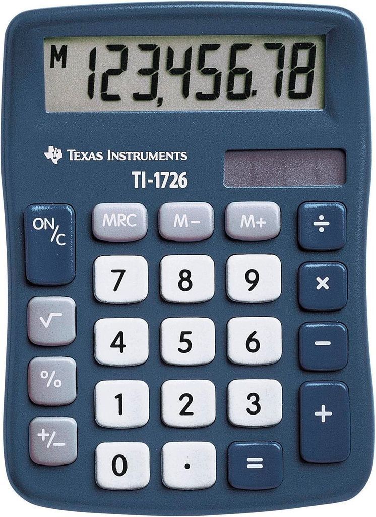 Lommeregner Texas TI 1726, 114x83x20mm