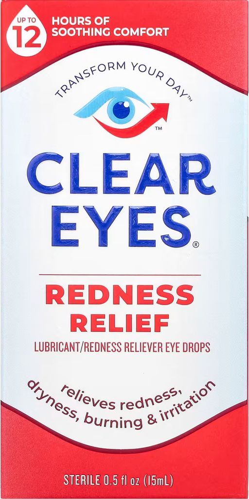 Clear Eyes, Redness Relief, Lubricant/Redness Reliever Eye Drops, 0.5 fl oz (15 ml)
