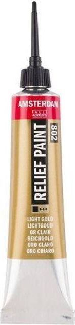 Amsterdam Relief Paint 20 ml Light gold (802)