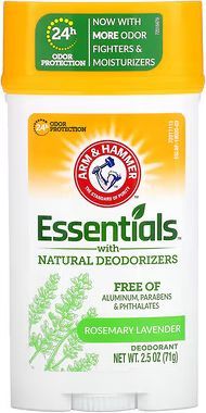 Arm & Hammer, Essentials™ with Natural Deodorizers, Deodorant, Rosemary Lavender, 2.5 oz (71 g)