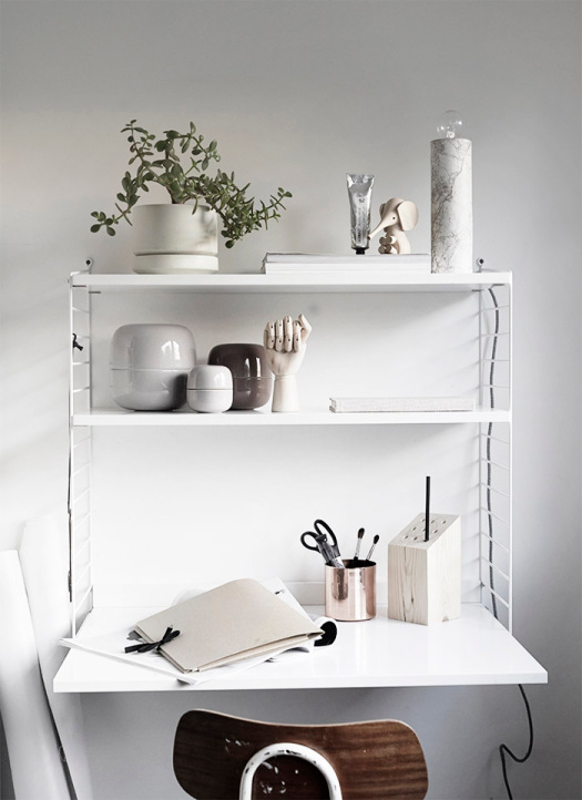 string reolsystem home office vægmonteret