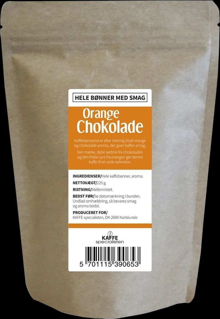 Te & Kaffe specialisten Coffee Orange/Chocolate Whole beans 225g