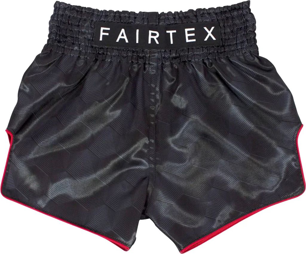Muay Thai Shorts - Fairtex - 'BS1901' - Sort-Rød