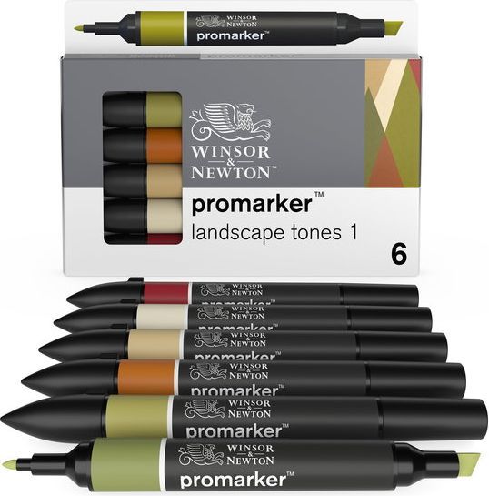 Winsor & Newton Promarker Landscape Tones 1 6-pack