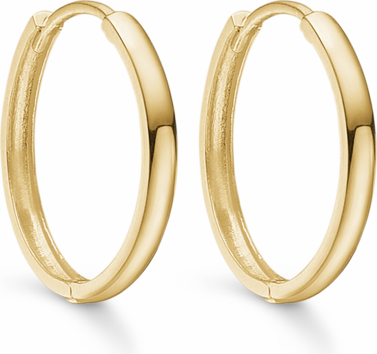 creol øreringe i guld 8 karat. 2,2 x 20 mm.