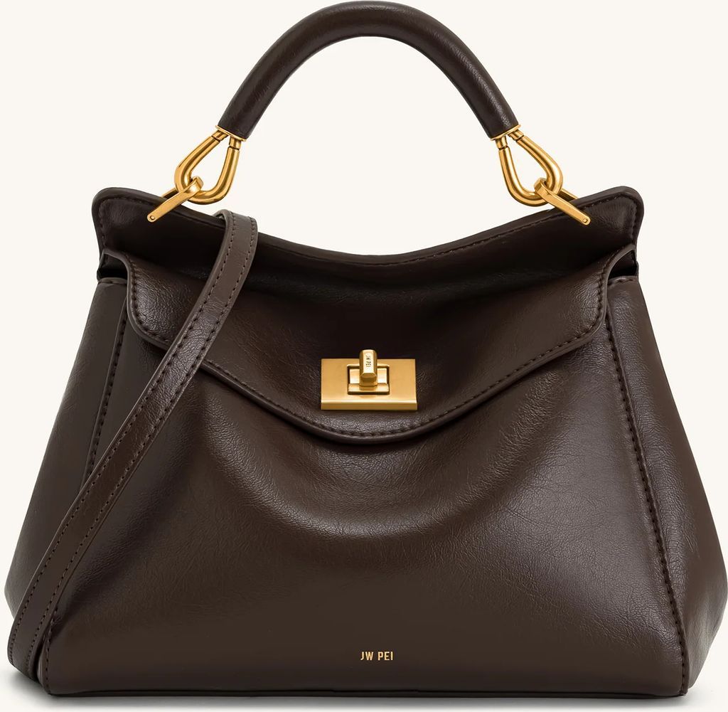 Lucia Classic Top Handbag - Dark Brown