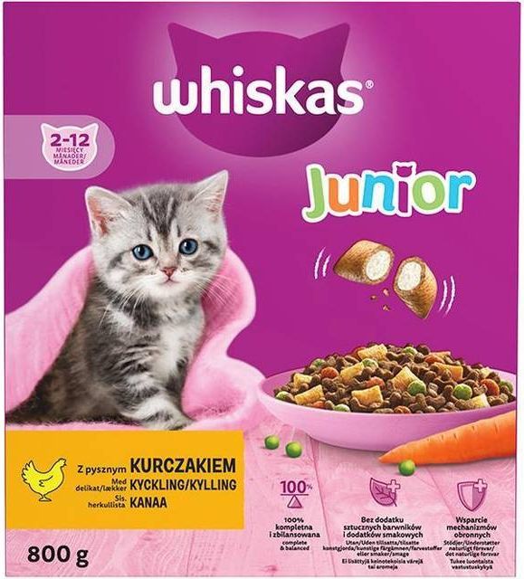 Whiskas Junior kylling 800
