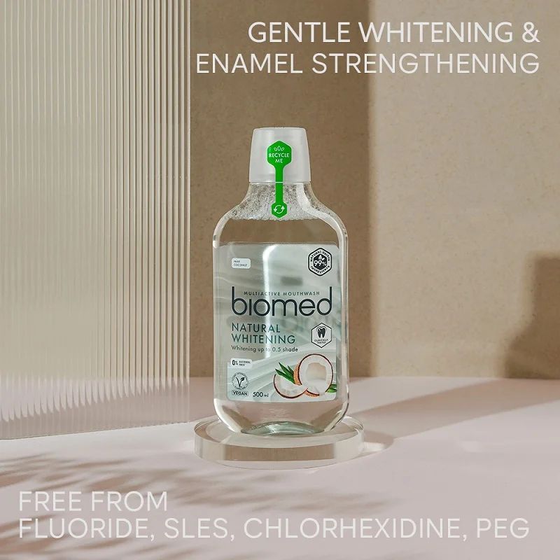 biomed natural whitening munskölj 500 ml