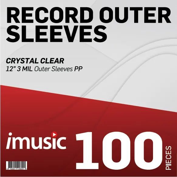 iMusic Sleeves - 100 x 12" PP Crystal Clear Outer Sleeves (80 Micron)