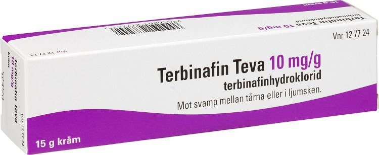 Terbinafin Teva 10mg/g 15g Kräm