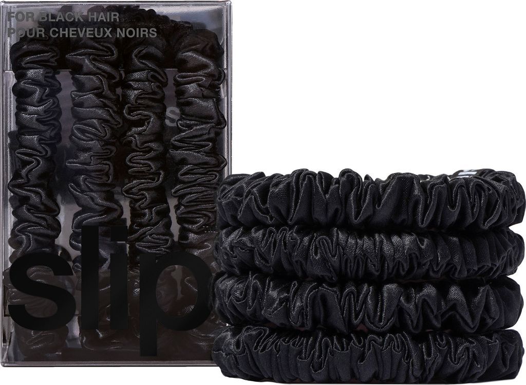 Slip Pure Silk Skinny Scrunchies Black