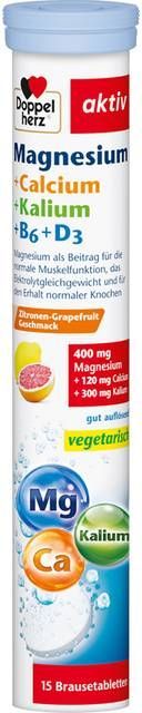 Doppelherz Magnesium+Calcium+Kalium Brausetabl. 15
