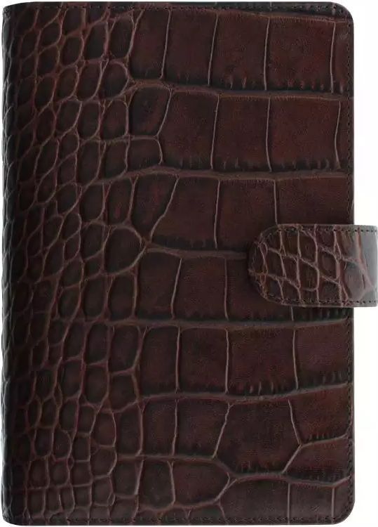 Filofax Classic Croc Systemkalender A5 Brun