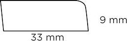 forkantliste fyr - 1 rund kant - 9 x 33 x 3000 mm