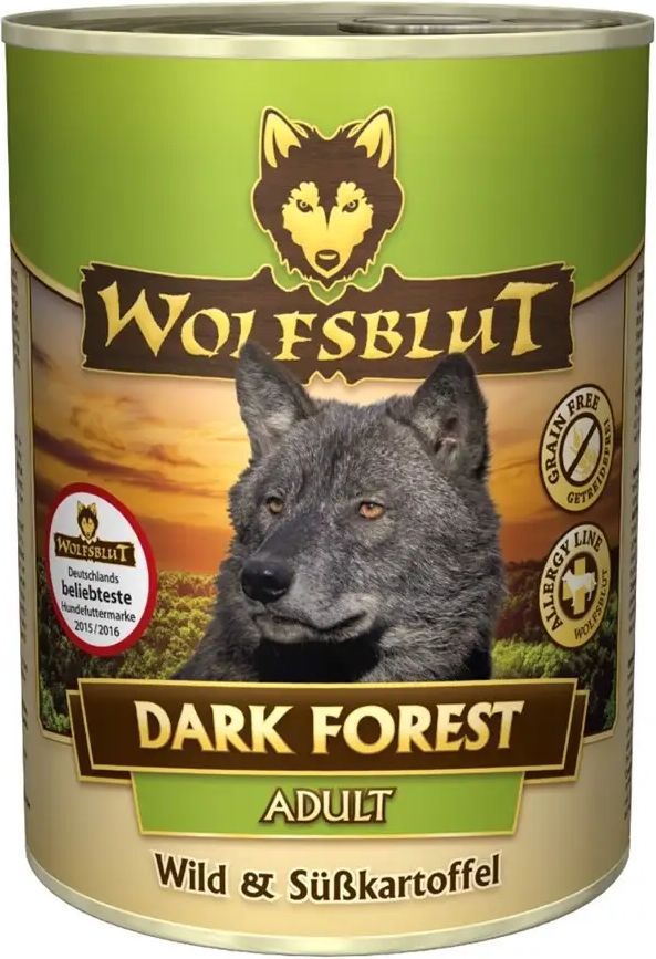 WolfsBlut Dark Forest dåsemad, 395g
