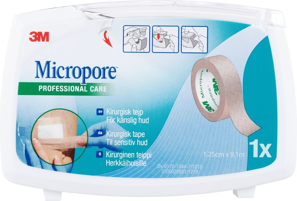 3M Micropore 1.25cmx9.1m