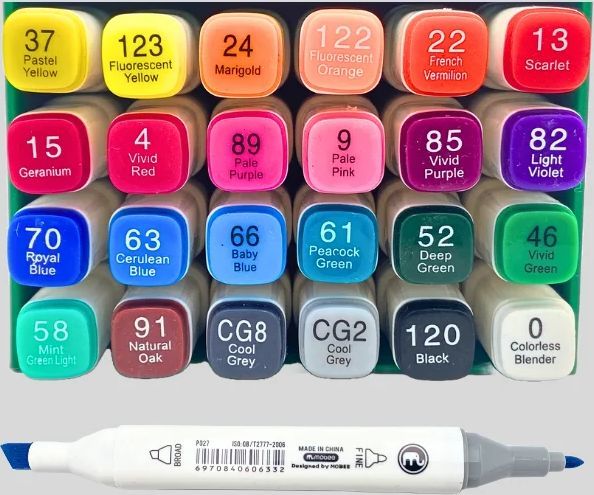 Mobee Pro Twin Markers, Løs Geranium