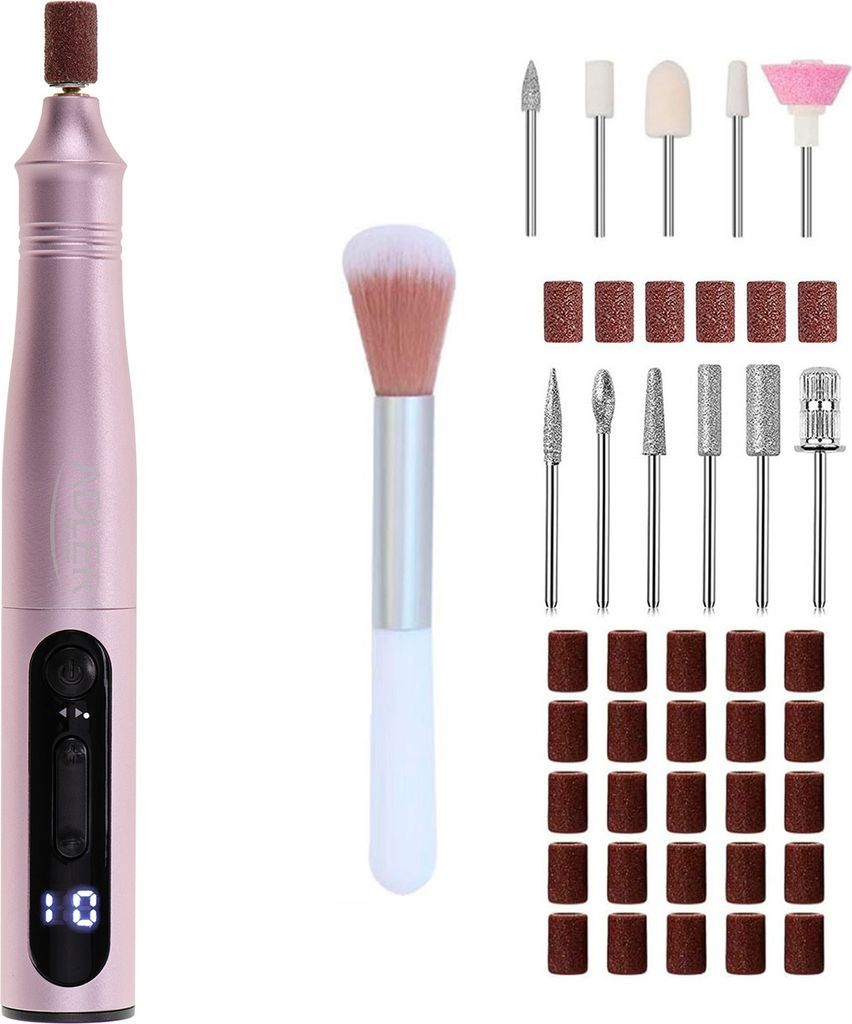 Adler Elektrischer Nagelfräser Maniküre Set - Pink/Rosa