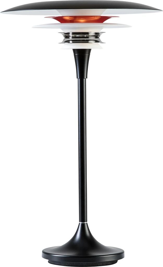diablo bordlampe ø30 matt black/glossy red- belid