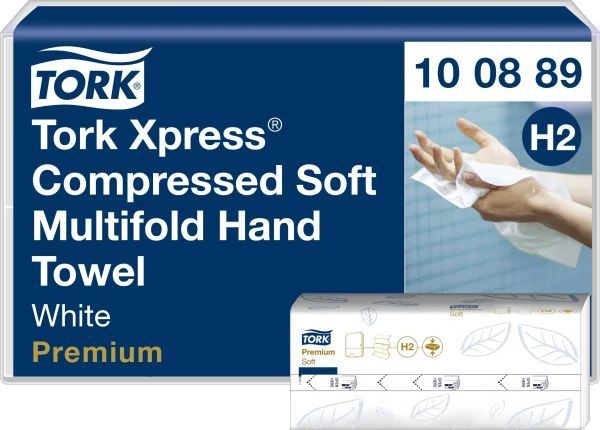 Tork H2 Premium Håndklædeark 2-lags 12 pk