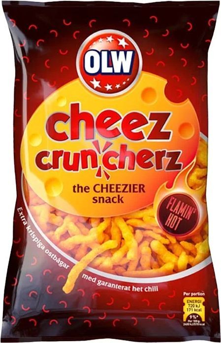 Olw Flamin Hot Cheez Cruncherz 225g