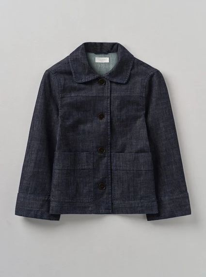 Wide Sleeve Organic Indigo Denim Jacket | Indigo