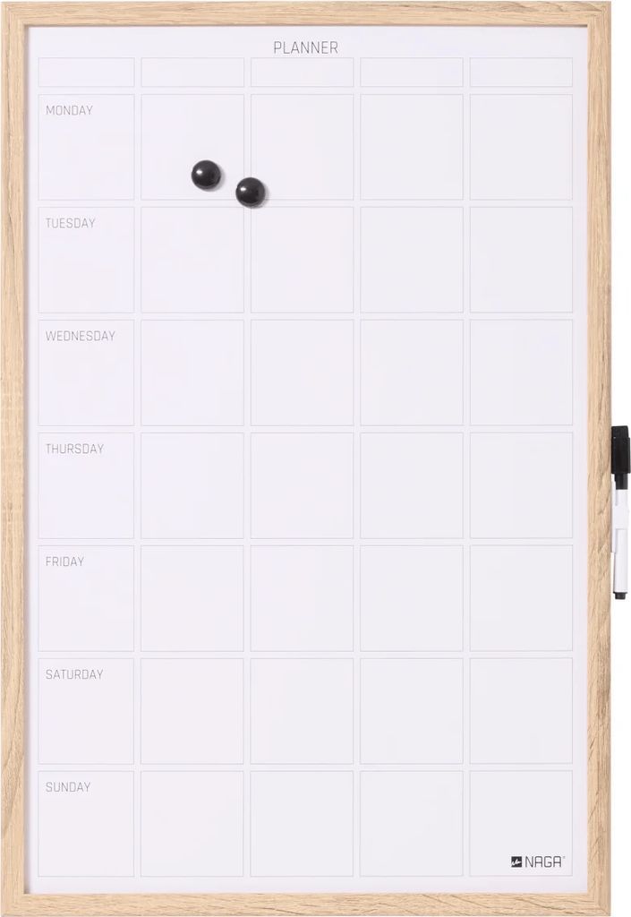 Naga Whiteboard Ugetavle 40 x 60 cm