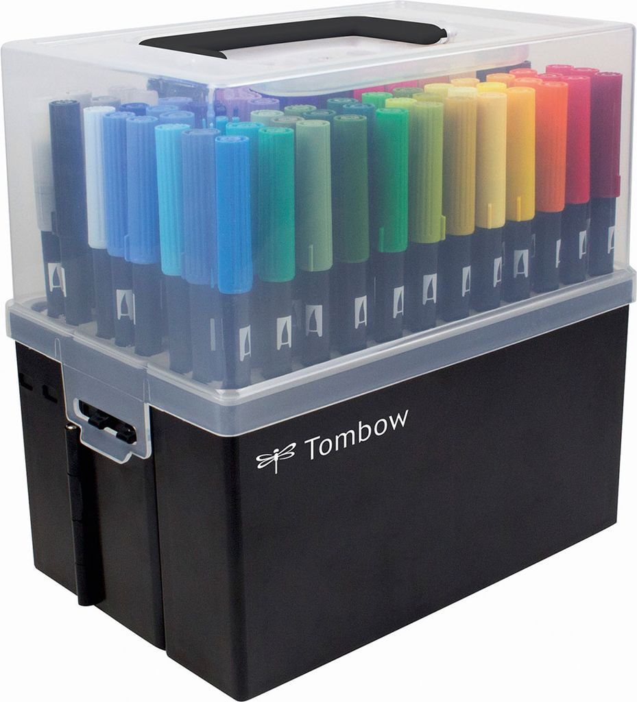Tombow Dual Brush Pen Set in Marker Case 108-pack