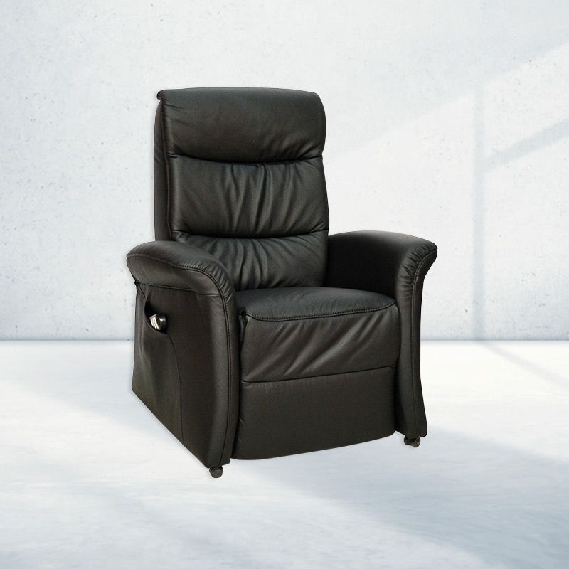 Himolla 8300 fauteuil relax en cuir noir, Plusieurs tailles