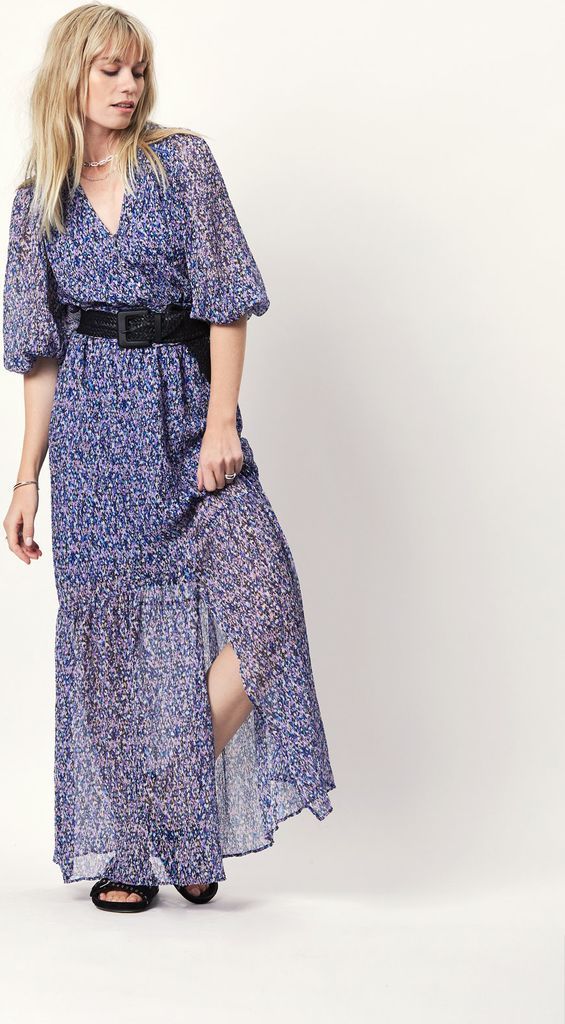 Dante6 D6Peony Maxi Print Dress - Blue - 34