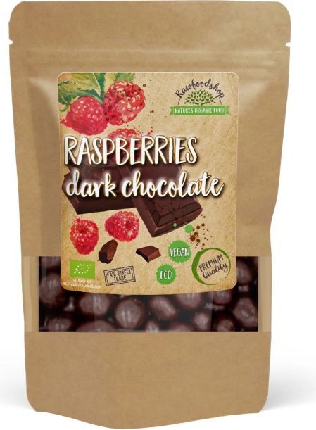 Hindbær i Mørk Chokolade ØKO 100g
