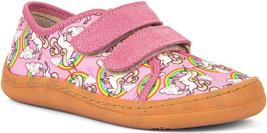 froddo sneaker - pink unicorn - canvas barfodssko