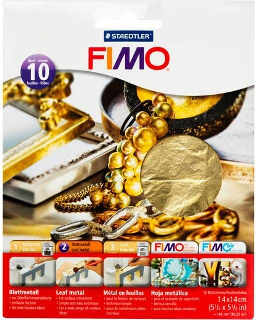 Fimo metalblade guld 10 ark