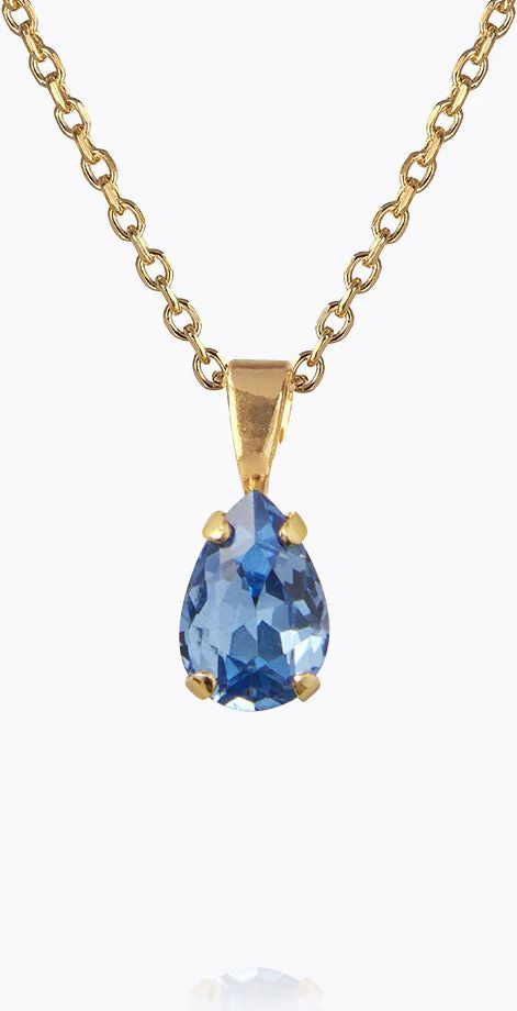 Caroline Svedbom Petite Drop Necklace Rhodium Iris