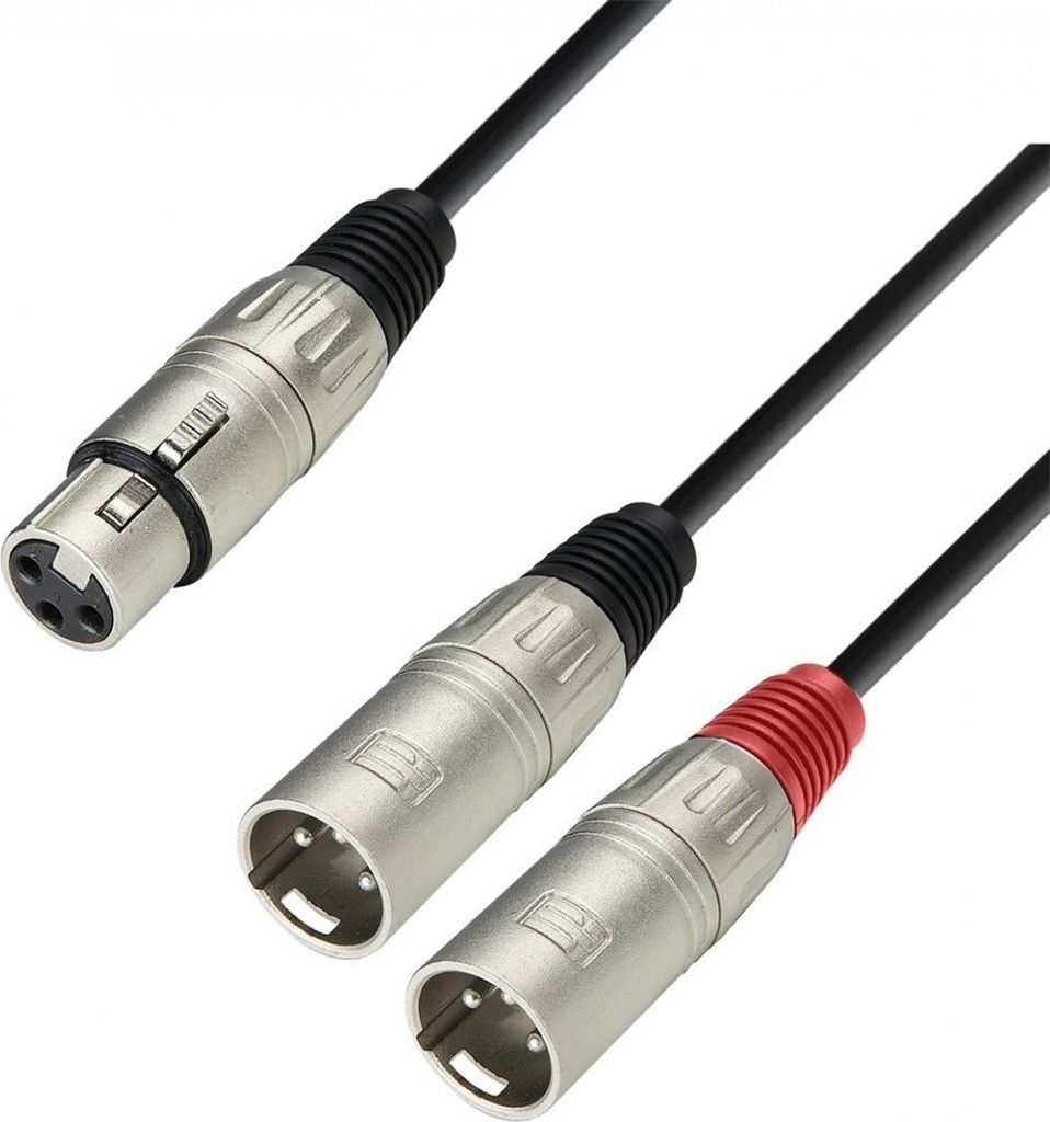 XLR Y-kabel. XLR hun - 2 x XLR han. 1 meter