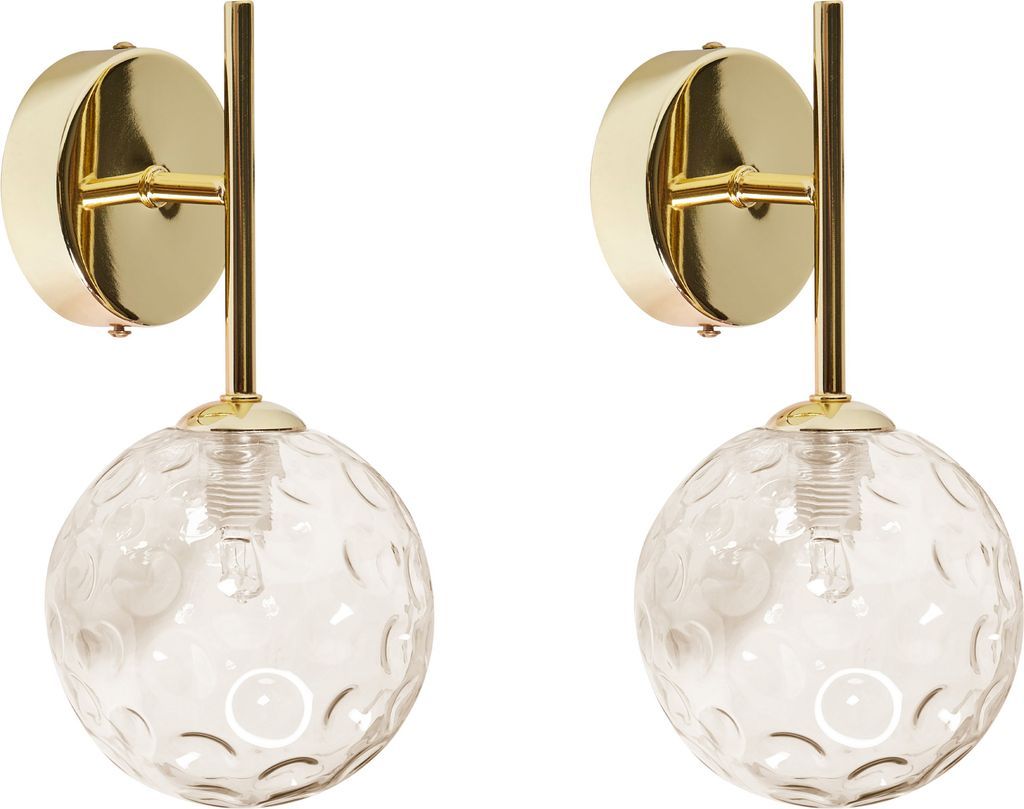 sæt af 2 væglamper anadyr beige glas